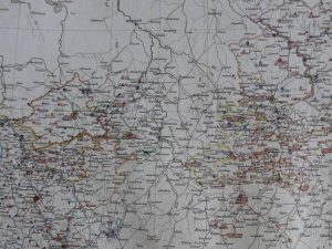 Administrativ-statistischer Atlas vom Preussischen Staate Abbildung 2: Administrativ-statistischer Atlas vom Preussischen Staate. Berlin: Schropp, 1827 (Ausschnitt aus dem Blatt der Justizverwaltung).