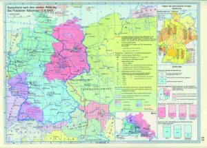 „Deutschland nach dem Zweiten Weltkrieg. Das Potsdamer Abkommen (2.8.1945)“. Abbildung 2: Atlas zur Geschichte, 2. Band, Gotha, Leipzig 1975, S. 63: „Deutschland nach dem Zweiten Weltkrieg. Das Potsdamer Abkommen (2.8.1945)“.