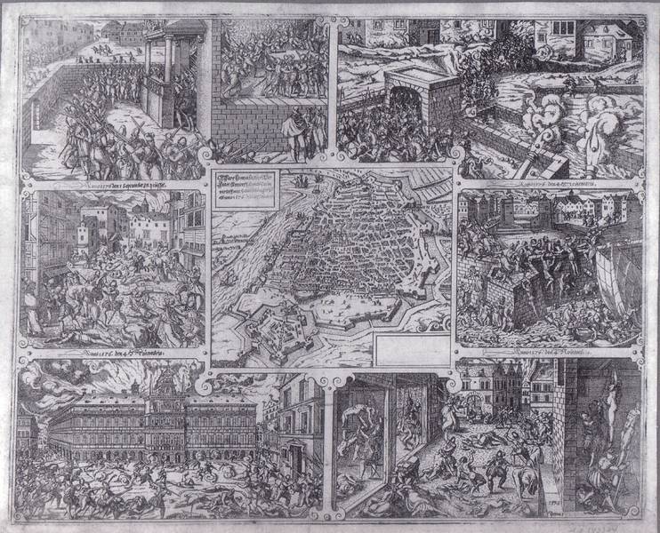 Frans Hogenberg Die Spanische Furie von Antwerpen 1576 Voss