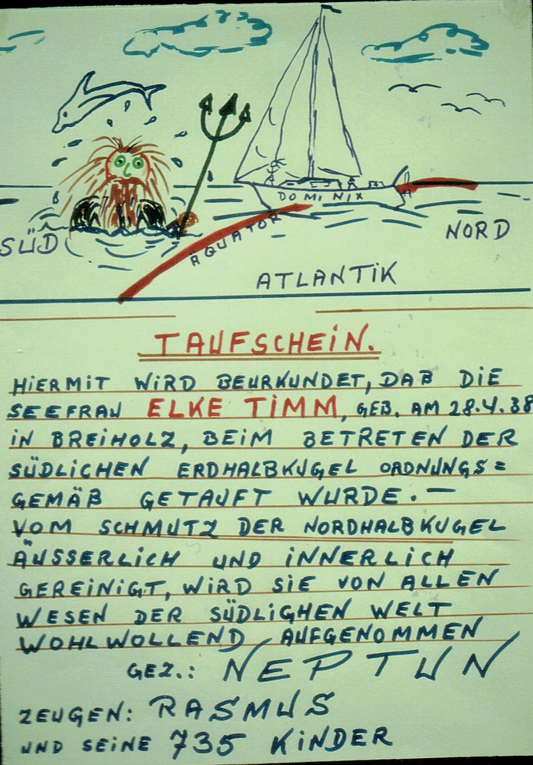Äquatortaufschein